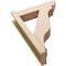 Ekena Millwork 6-in W x 22-in D x 30-in H Funston Slat Rough Cedar Woodgrain TimberThane Outlooker, Primed Tan OUTUR060X22X30FST24RCPR - alternate 2